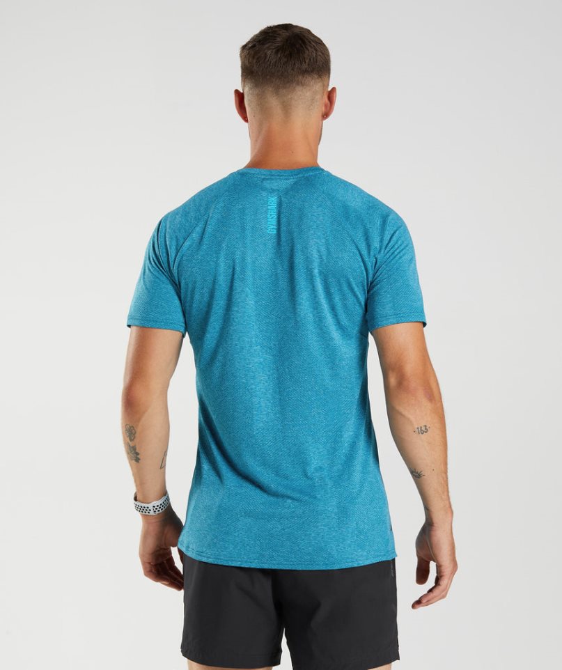 Men's Gymshark Apex T-Shirts Turquoise | NZ 0ZJFPR